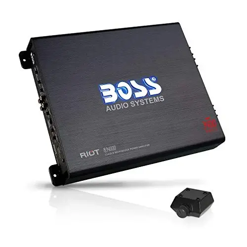 BOSS Audio Systems R3400D Class D Car Amplifier - 3400 High Output, 1 OModazone Stable, Digital, Monoblock, Mosfet Power Supply, Great for Subwoofers - BOSS