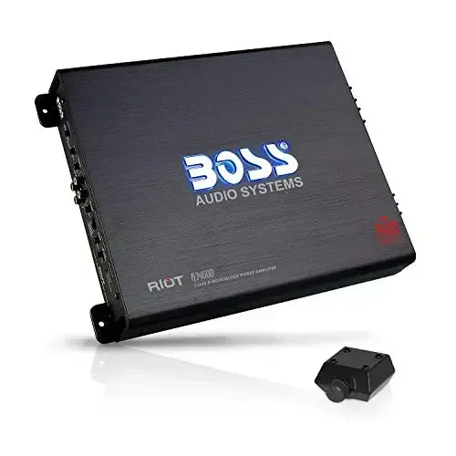 BOSS Audio Systems R3400D Class D Car Amplifier - 3400 High Output, 1 OModazone Stable, Digital, Monoblock, Mosfet Power Supply, Great for Subwoofers - 1