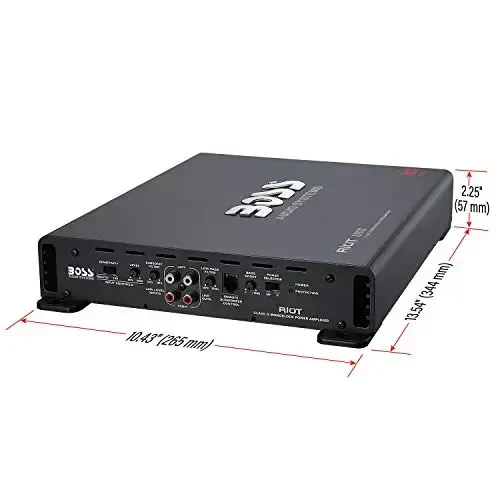 BOSS Audio Systems R3400D Class D Car Amplifier - 3400 High Output, 1 OModazone Stable, Digital, Monoblock, Mosfet Power Supply, Great for Subwoofers - 4