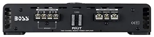 BOSS Audio Systems R6002 2 Channel Car Amplifier - 1200 High Output, Low/High Level Inputs, High/Low Pass Crossover, Hook Up to Subwoofer for Bass - 3