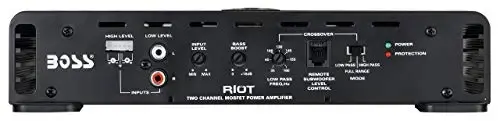 BOSS Audio Systems R6002 2 Channel Car Amplifier - 1200 High Output, Low/High Level Inputs, High/Low Pass Crossover, Hook Up to Subwoofer for Bass - 4