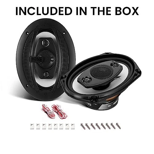 BOSS Audio Systems R94 Riot Series 6 x 9 dyuymli avtomobil stereo eshik karnaylari - 500 vatt maksimal, 4 yo'lli, to'liq diapazonli, tviterlar, koaksial, juft bo'lib sotiladi - 6