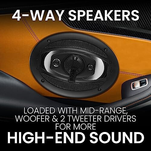 BOSS Audio Systems R94 Riot Series 6 x 9 Inch Car Stereo Door Speakers - 500 Watts Max, 4 Way, Full Range, Tweeters, Coaxial, Sold in Pairs - 3