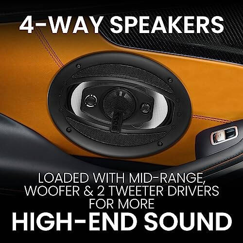 BOSS Audio Systems R94 Riot Series 6 x 9 Inch Car Stereo Door Speakers - 500 Watts Max, 4 Way, Full Range, Tweeters, Coaxial, Sold in Pairs - 3