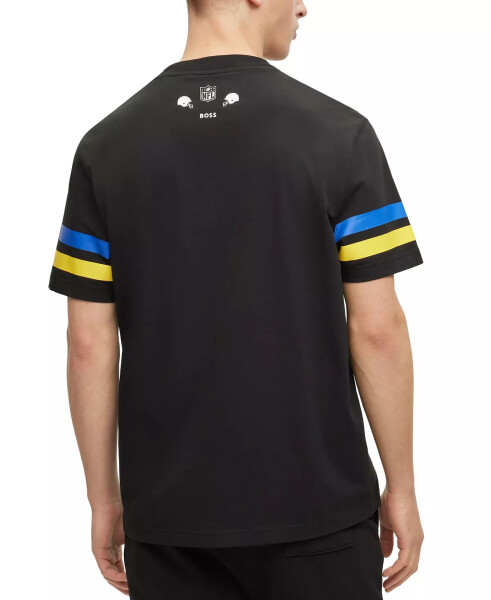 BOSS by Hugo Boss x NFL Erkaklar T-shirt Kollektsiyasi Los Anjeles Rams - Qora - 2