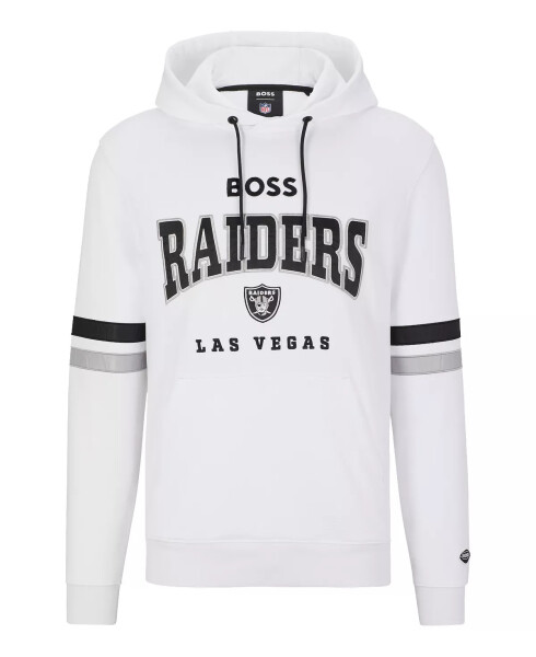 BOSS by Hugo Boss x NFL Erkaklar uchun Hoodie Kolleksiyasi Las Vegas Raiders - Oq - 3