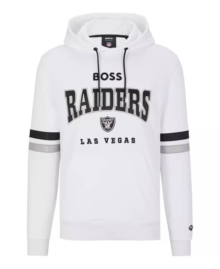 BOSS by Hugo Boss x NFL Erkaklar uchun Hoodie Kolleksiyasi Las Vegas Raiders - Oq - 3