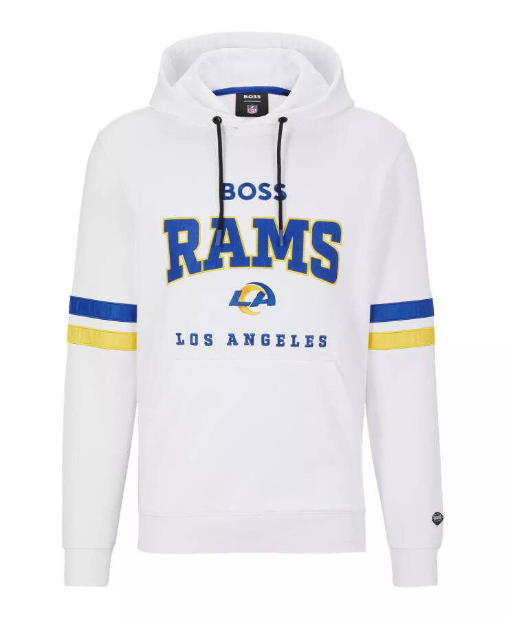 BOSS by Hugo Boss x NFL Erkaklar uchun Hoodie Kolleksiyasi Los Anjeles Rams - Oq - 3