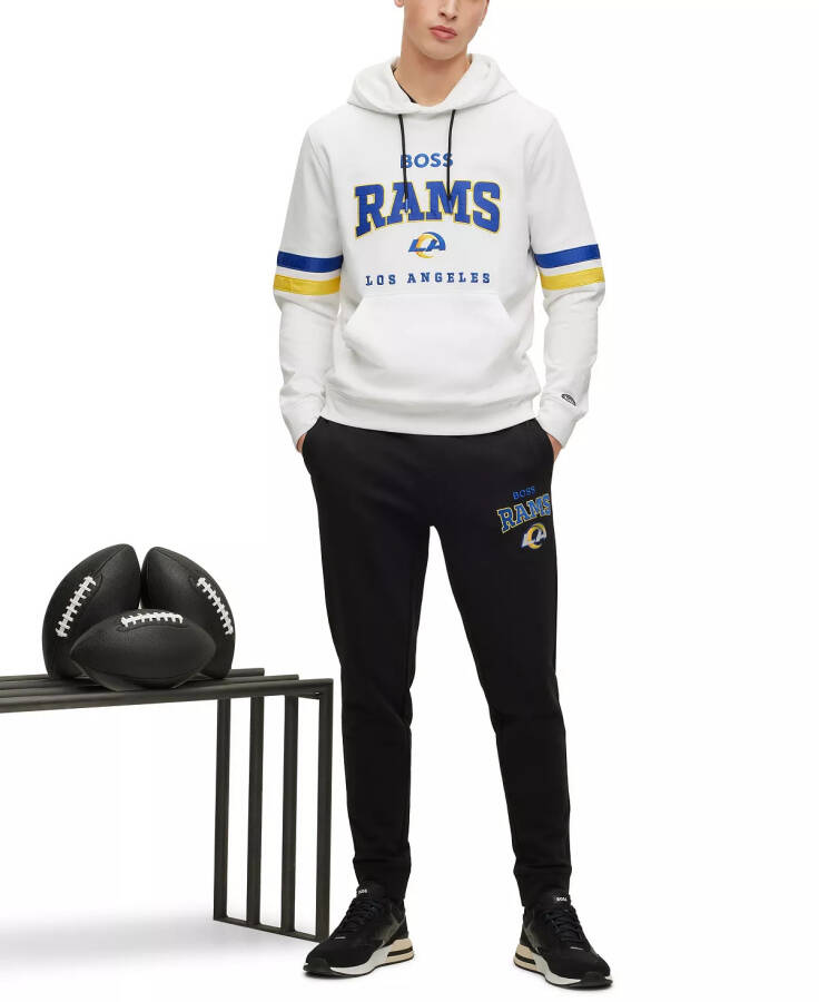 BOSS by Hugo Boss x NFL Erkaklar uchun Hoodie Kolleksiyasi Los Anjeles Rams - Oq - 4