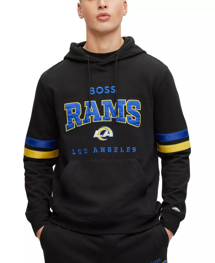 BOSS by Hugo Boss x NFL Erkaklar uchun Los Angeles Rams Hoodie Kollektsiyasi - Qora - 1