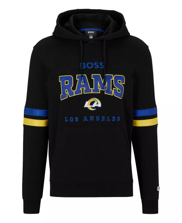 BOSS by Hugo Boss x NFL Erkaklar uchun Los Angeles Rams Hoodie Kollektsiyasi - Qora - 3