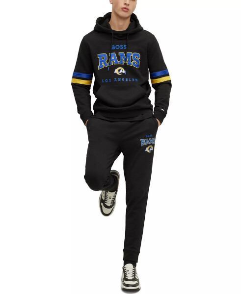 BOSS by Hugo Boss x NFL Erkaklar uchun Los Angeles Rams Hoodie Kollektsiyasi - Qora - 4