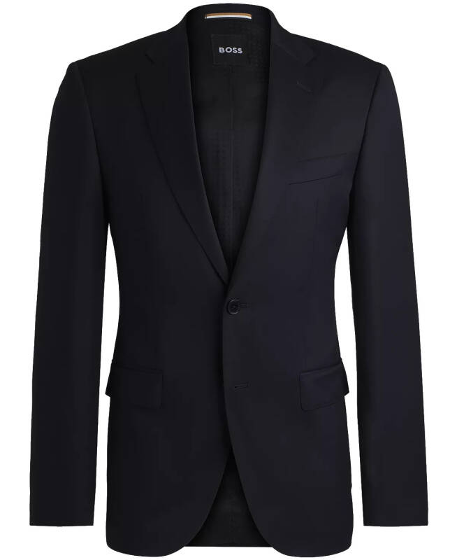 BOSS by Men's Virgin-Wool Serge Suit Jacket-Dark Blue - 2