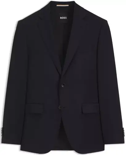BOSS by Men's Virgin-Wool Serge Suit Jacket-Dark Blue - 7