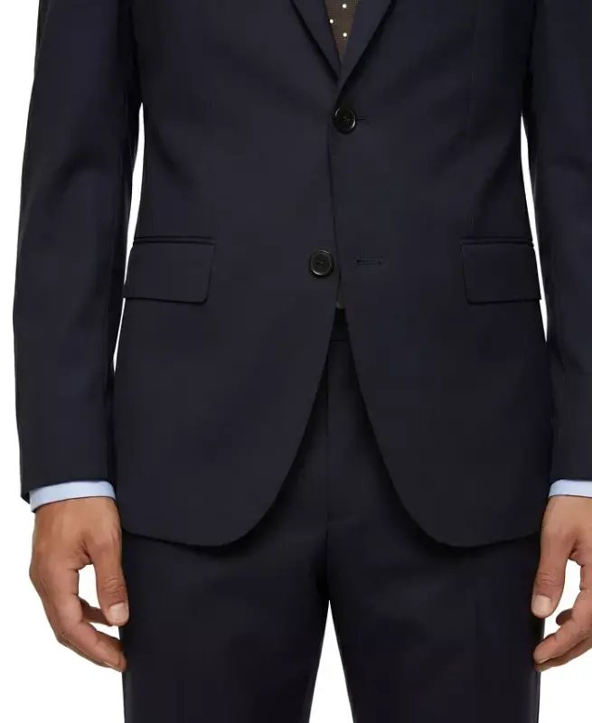 BOSS by Men's Virgin-Wool Serge Suit Jacket-Dark Blue - 9