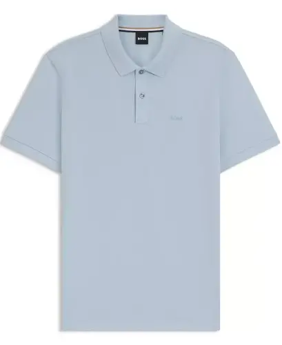 Men's Cotton Regular-Fit Polo Shirt - Light Blue - 4