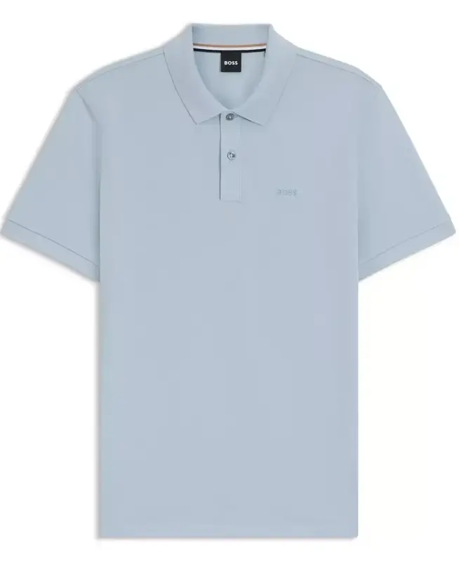 Men's Cotton Regular-Fit Polo Shirt - Light Blue - 4