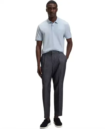 Men's Cotton Regular-Fit Polo Shirt - Light Blue - 5