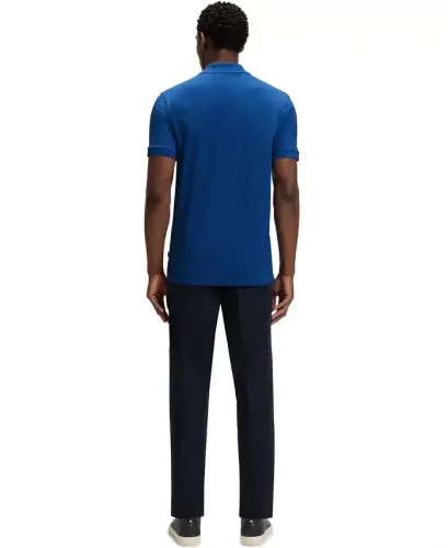Men's Cotton Regular-Fit Polo Shirt - Medium Blue - 2