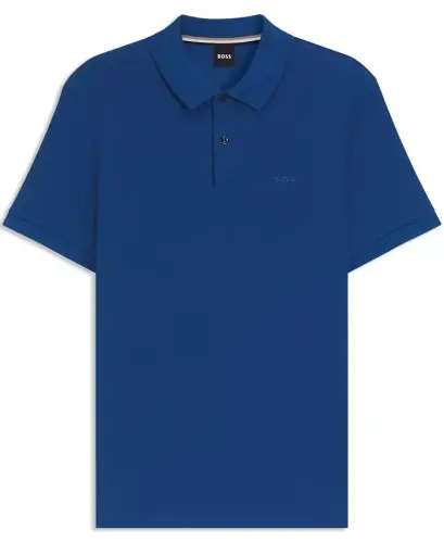 Men's Cotton Regular-Fit Polo Shirt - Medium Blue - 3