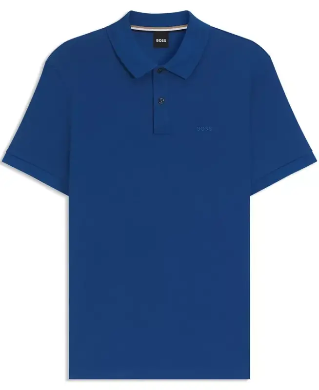 Men's Cotton Regular-Fit Polo Shirt - Medium Blue - 3