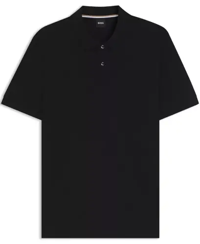 Men's Cotton Regular-Fit Polo Shirt - Black - 3