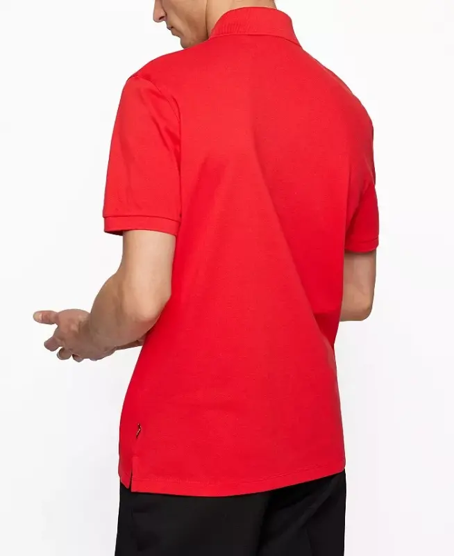 Men's Cotton Regular-Fit Polo Shirt - Medium Red - 2