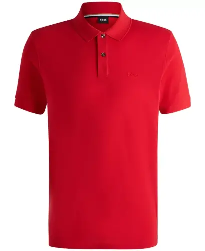 Men's Cotton Regular-Fit Polo Shirt - Medium Red - 3
