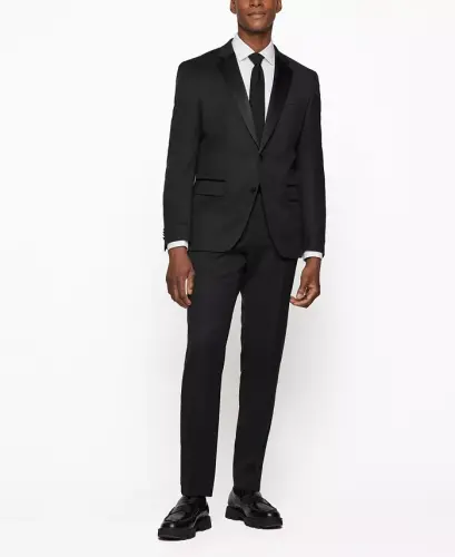 BOSS Men's Tuxedo Jacket - Black - 4