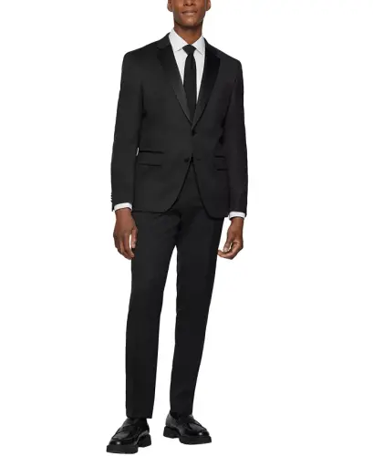 BOSS Men's Tuxedo Jacket - Black - 14
