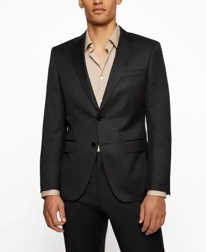 BOSS Men's Single-Breasted Jacket - Black - 1