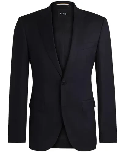 BOSS by Men's Virgin-Wool Serge Suit Jacket - Dark Blue - 2