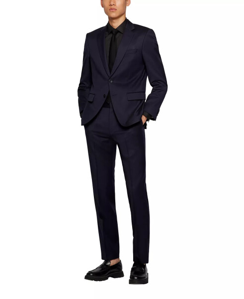 BOSS Men's Formal Trousers Dark Blue - 4