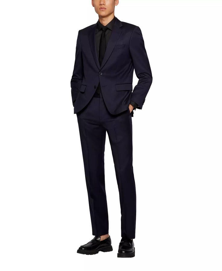 BOSS Men's Formal Trousers Dark Blue - 4