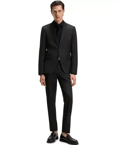 BOSS Men's Single-Breasted Jacket-Black - 7