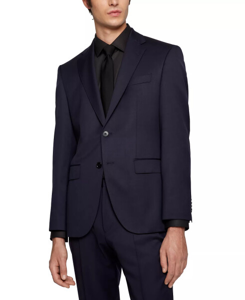 BOSS Men's Single-Breasted Jacket Dark Blue - 1