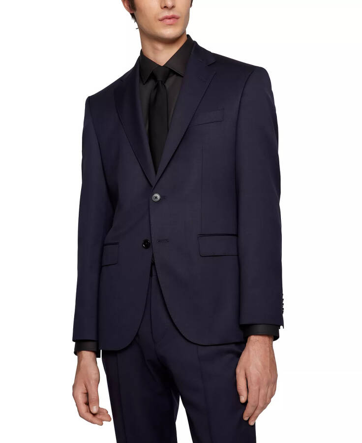 BOSS Men's Single-Breasted Jacket Dark Blue - 4