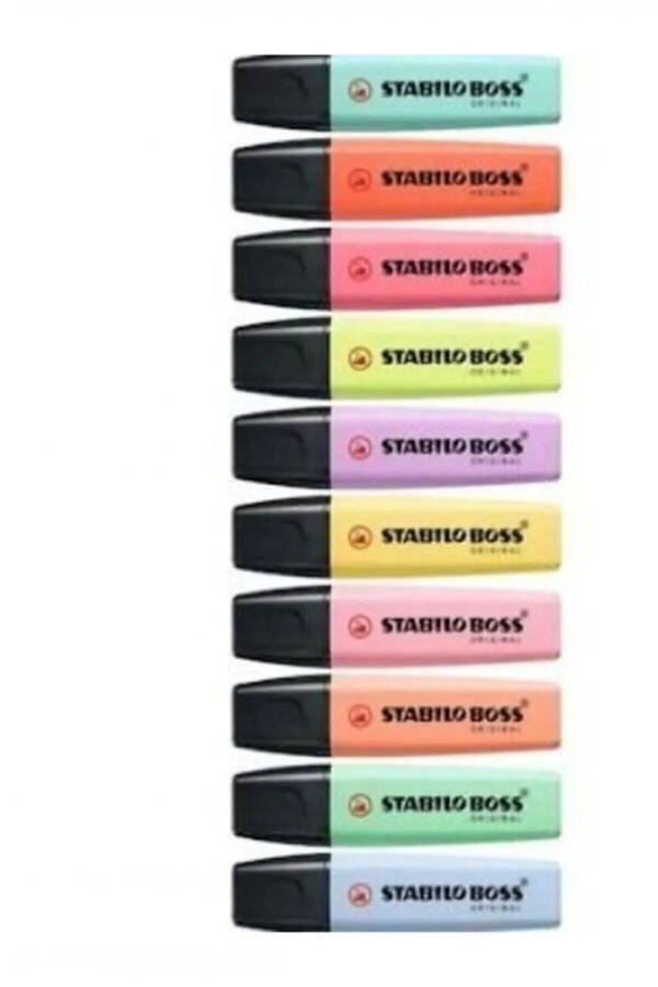 Boss Original Highlighter Pen 10 Pastel Colors Set - 5