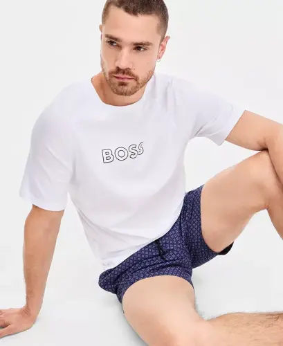 BOSS Sun Protection Logo T-Shirt, Created for Modazone - White - 4