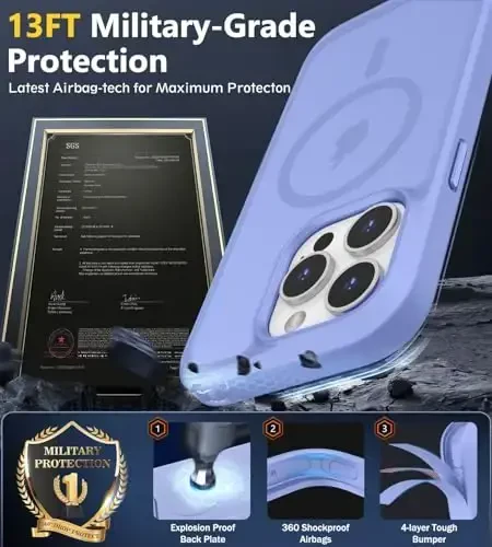 BossKiss iPhone 15 Pro g‘ilofi bilan mos, [Magsafe bilan mos] [Ekran+Kamera himoyachisi] Magnitli yarim shaffof mat ayollar erkaklar qizlar himoya qopqog‘i iPhone 15 Pro 6.1