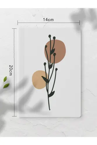Botanik Çizgisiz Defter Seti - 4 Adet - 14cm*20cm - 64 Sayfa-Renkli III - 5