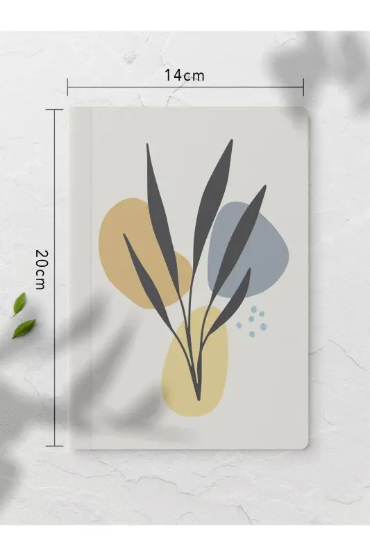 Botanik Çizgisiz Defter Seti - 4 Adet - 14cm*20cm - 64 Sayfa-Renkli IV - 4