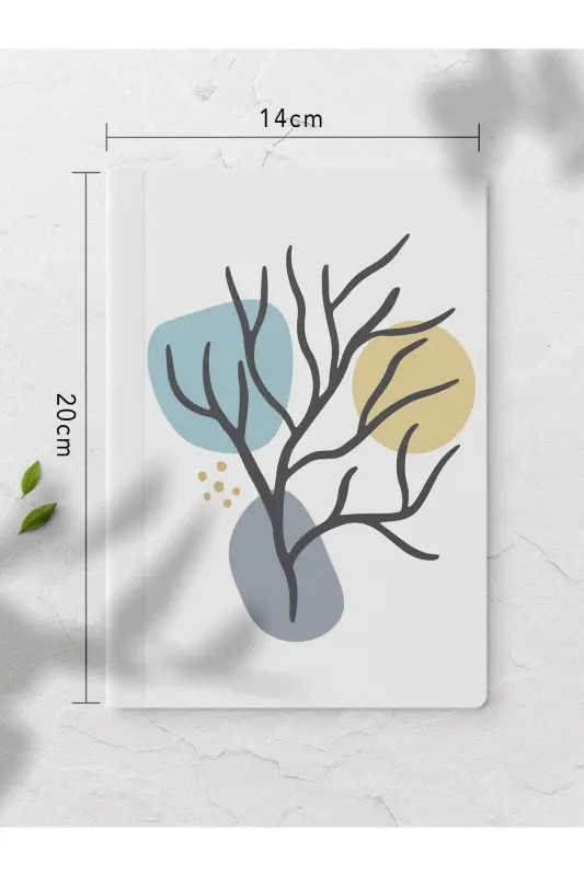 Botanik Çizgisiz Defter Seti - 4 Adet - 14cm*20cm - 64 Sayfa-Renkli IV - 5