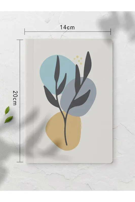 Botanik Çizgisiz Defter Seti - 4 Adet - 14cm*20cm - 64 Sayfa-Renkli IV - 6