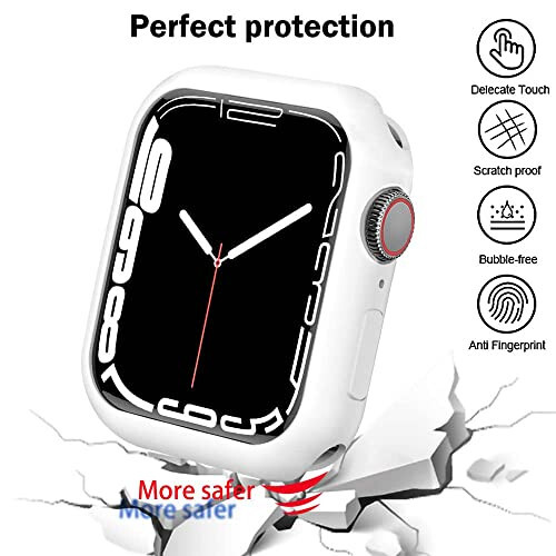 BOTOMALL Apple Watch 41mm Serisi 9 Serisi 8 Serisi 7 ile Uyumlu Tampon Kılıf Yumuşak Esnek TPU İnce Hafif Koruyucu Kılıf iWatch İçin [Ön Ekran Koruyucu Yok] - 6