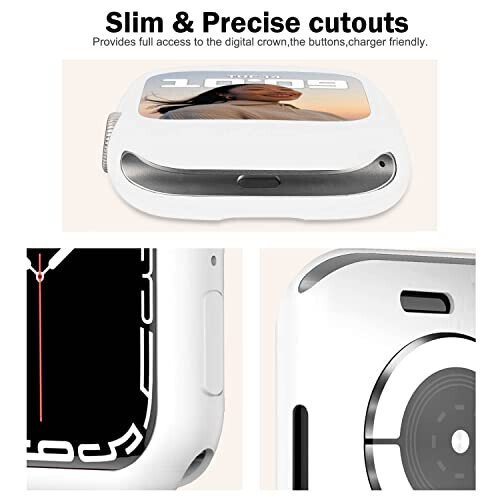 BOTOMALL Compatible with Apple Watch Bumper Case 41mm Series 9/8/7 Soft Flexible TPU Thin Lightweight Protective Cover for iWatch [NO Front Screen Protector] - 4