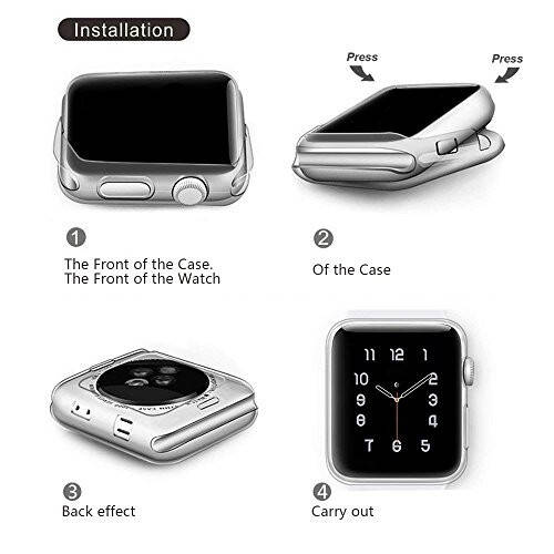 BOTOMALL Apple Watch 44 mm seriyali 6 5 4 SE bilan mos keladigan tampon qopqoq Yumshoq moslashuvchan TPU ingichka engil himoya qopqog'i iWatch uchun [Old ekran himoyachisi yo'q] - 7