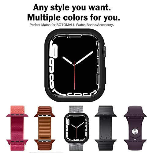 BOTOMALL Apple Watch 44mm Serisi 6 5 4 SE ile Uyumlu Çerçeve Kılıfı Yumuşak Esnek TPU İnce Hafif Koruyucu Kılıf iWatch İçin [Ön Ekran Koruyucu Yok] - 7