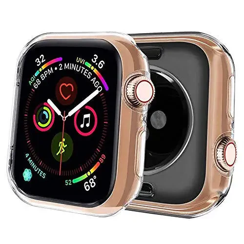 BOTOMALL Compatible with Apple Watch Bumper Case 44mm Series 6/5/4, SE 3/2/1 Soft Flexible TPU Thin Lightweight Protective Cover for iWatch [NO Front Screen Protector] - 1