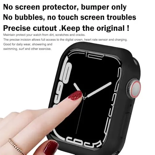 BOTOMALL Apple Watch Bumper Case 42mm Series 10 bilan mos keladi Yumshoq moslashuvchan TPU Yengil himoya qopqog'i iWatch uchun [Old ekran himoyachisi YO'Q] - 3